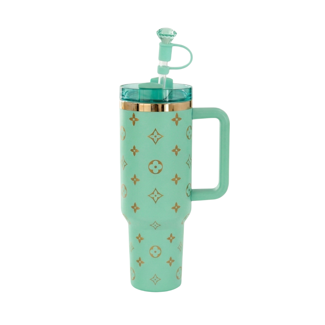 40oz (1.18L) Luxury Tumbler – Aqua Blue