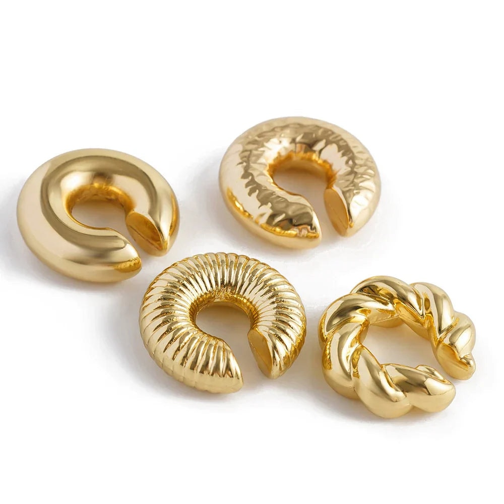 4 Pcs Fashion C Shape Ear Cuff Earrings
